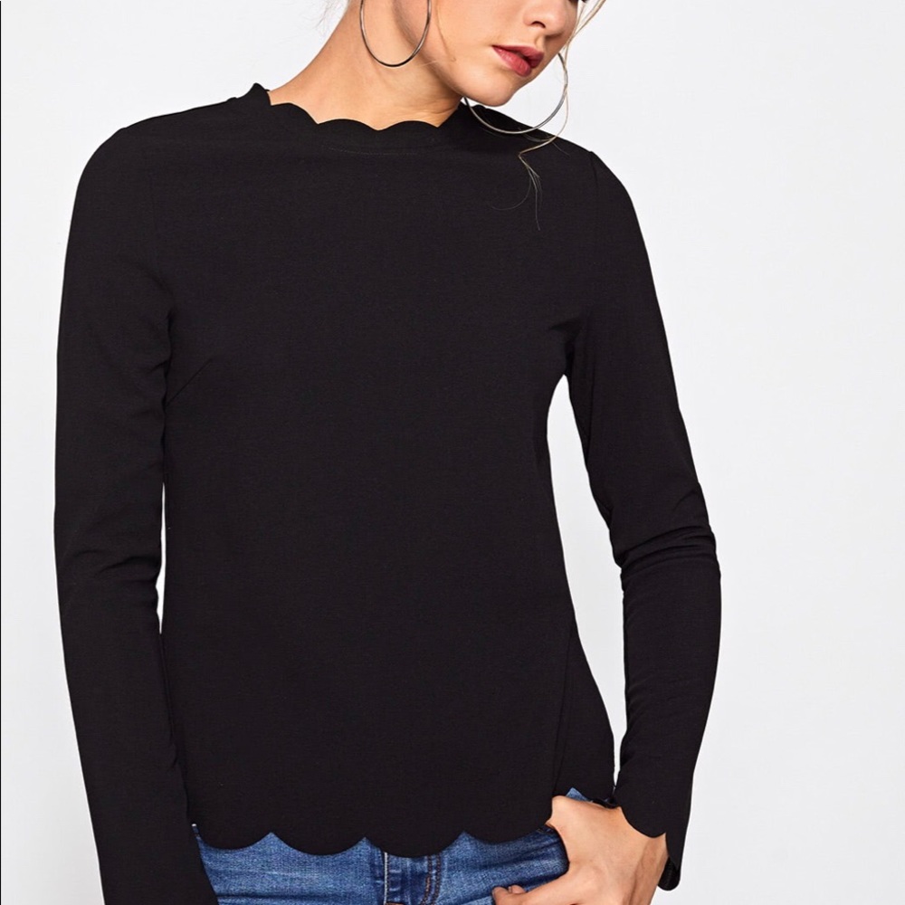 Shein black long sleeve shirt